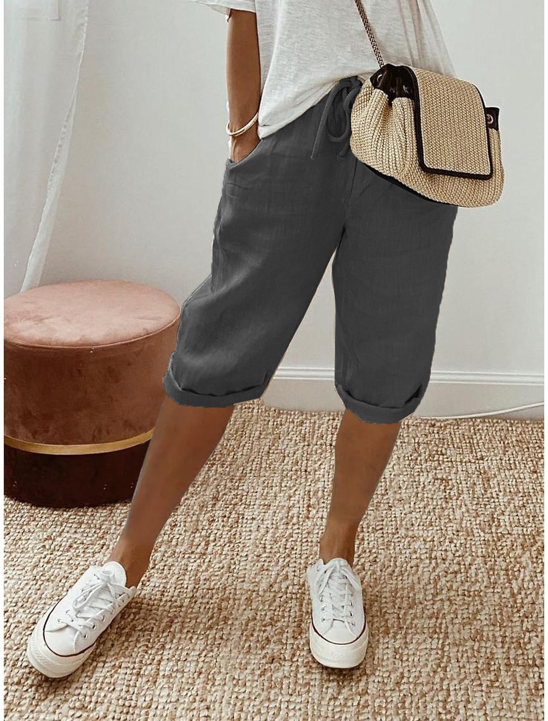 Charles | Drawstring Bermuda Shorts with Elastic Waist