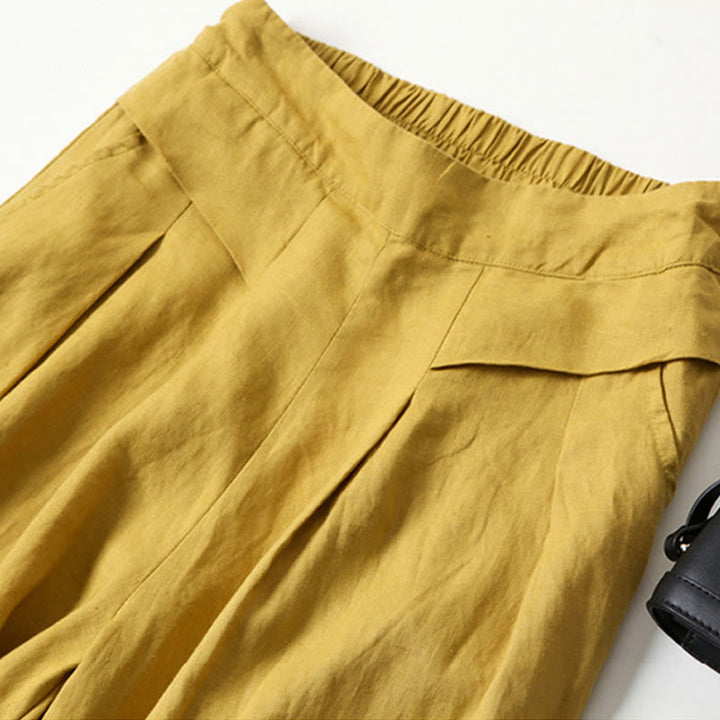 Chloe | High Waist Wide Leg Pants with Pleats