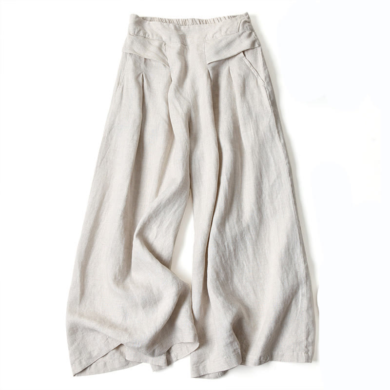 Chloe | High Waist Wide Leg Pants with Pleats