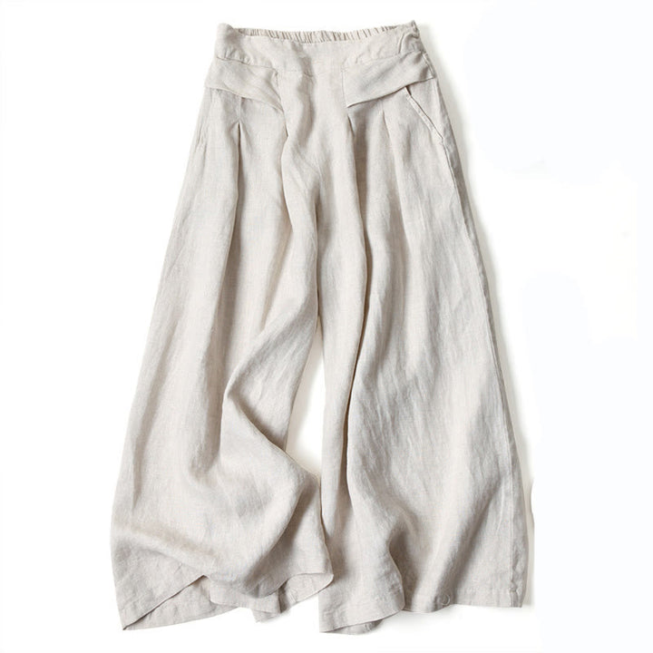 Chloe | High Waist Wide Leg Pants with Pleats