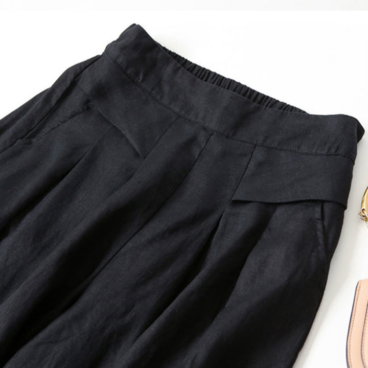 Chloe | High Waist Wide Leg Pants with Pleats