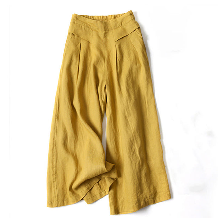 Chloe | High Waist Wide Leg Pants with Pleats