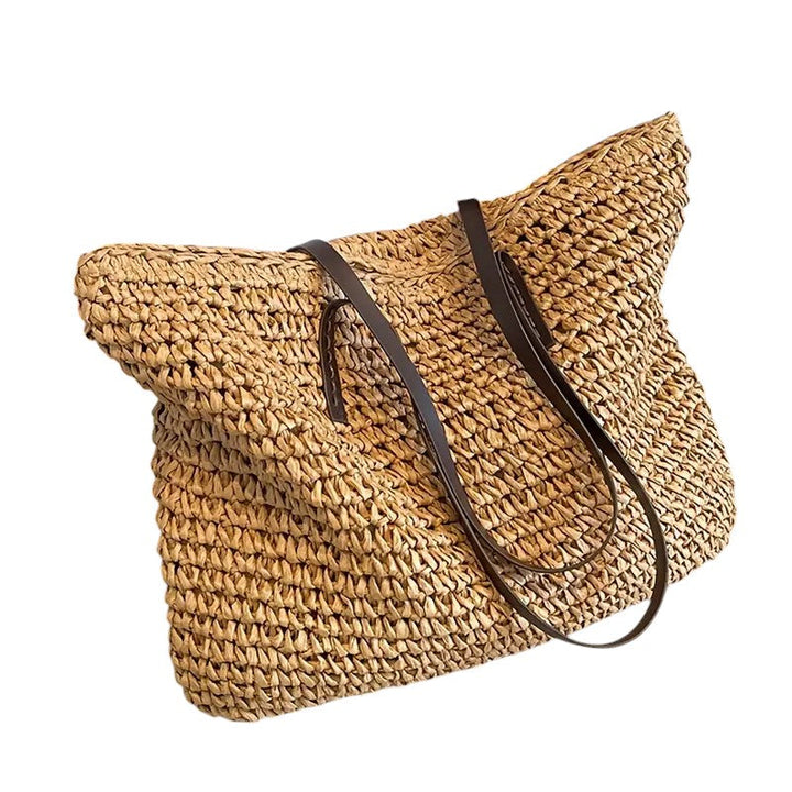 Cira | Woven Beach Tote Bag with Wide Straps