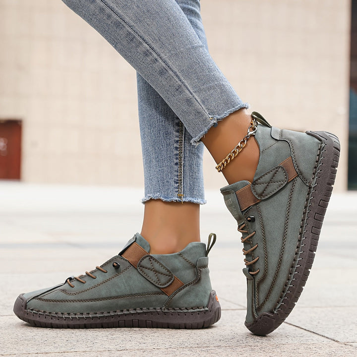 Clara | Casual Sneakers with Lace Up and Strap