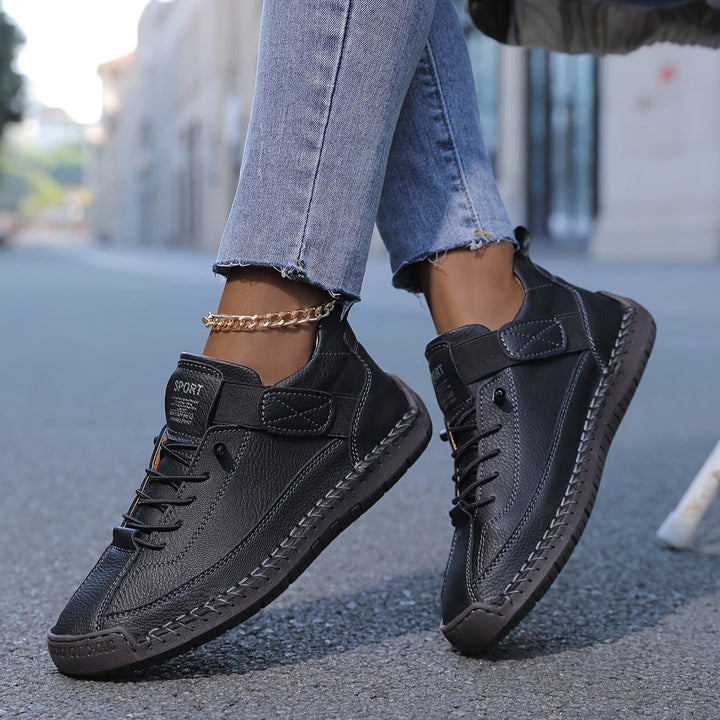 Clara | Casual Sneakers with Lace Up and Strap