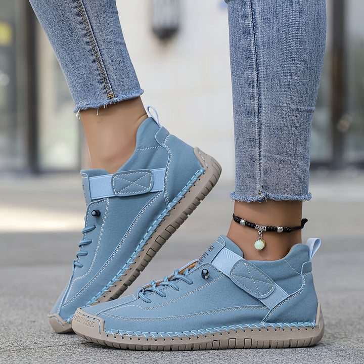 Clara | Casual Sneakers with Lace Up and Strap