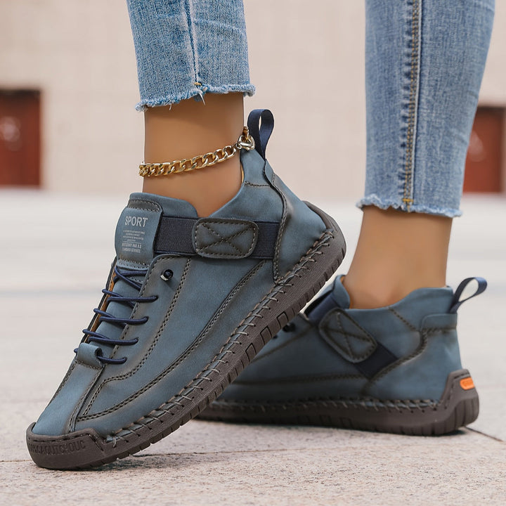 Clara | Casual Sneakers with Lace Up and Strap