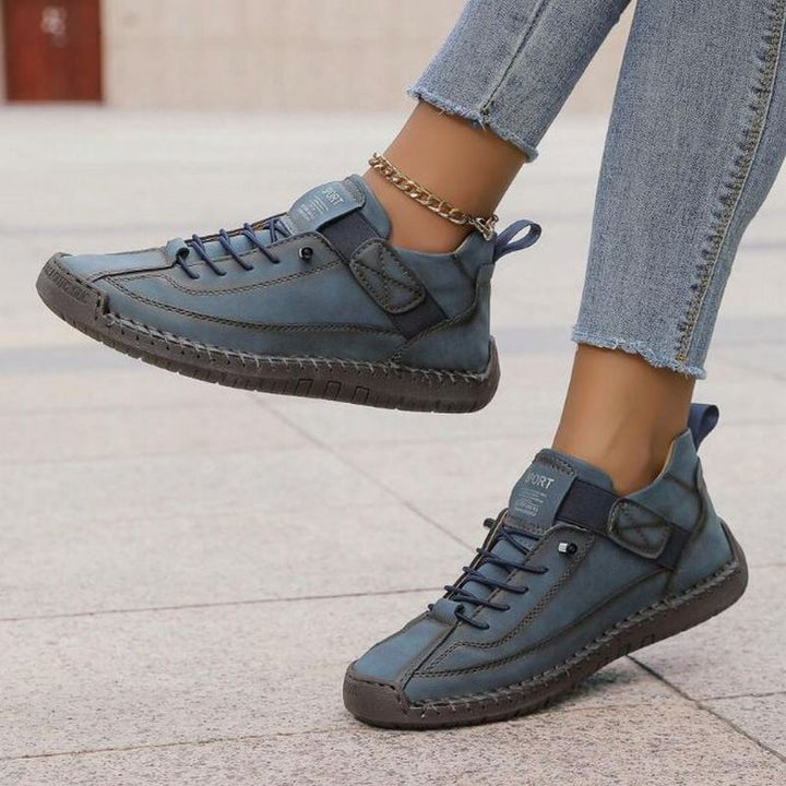 Clara | Casual Sneakers with Lace Up and Strap