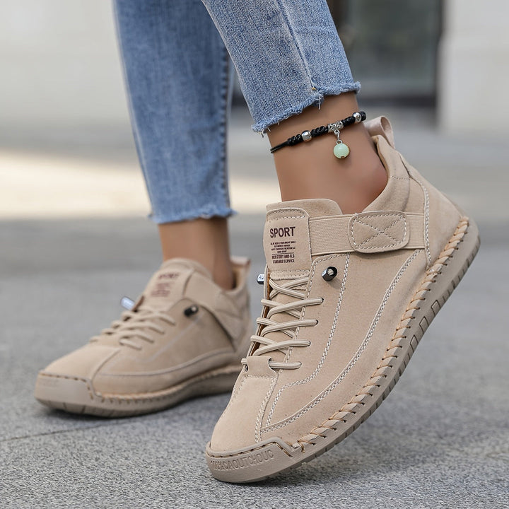 Clara | Casual Sneakers with Lace Up and Strap