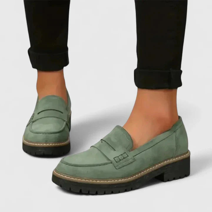 Clara | Classic Platform Loafers with Lug Sole