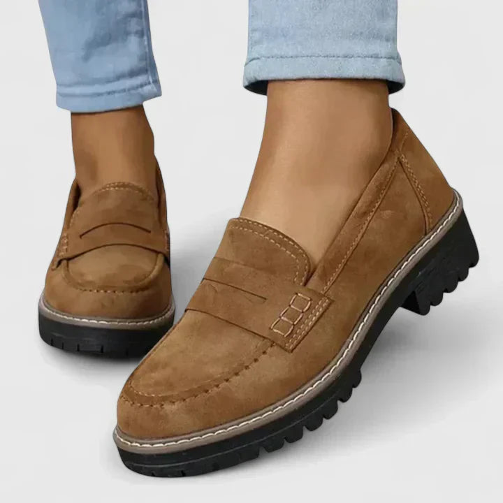 Clara | Classic Platform Loafers with Lug Sole