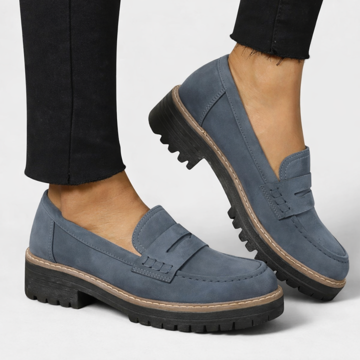 Clara | Classic Platform Loafers with Lug Sole