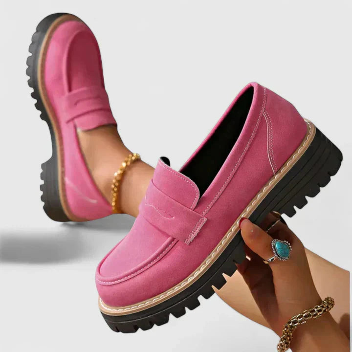 Clara | Classic Platform Loafers with Lug Sole