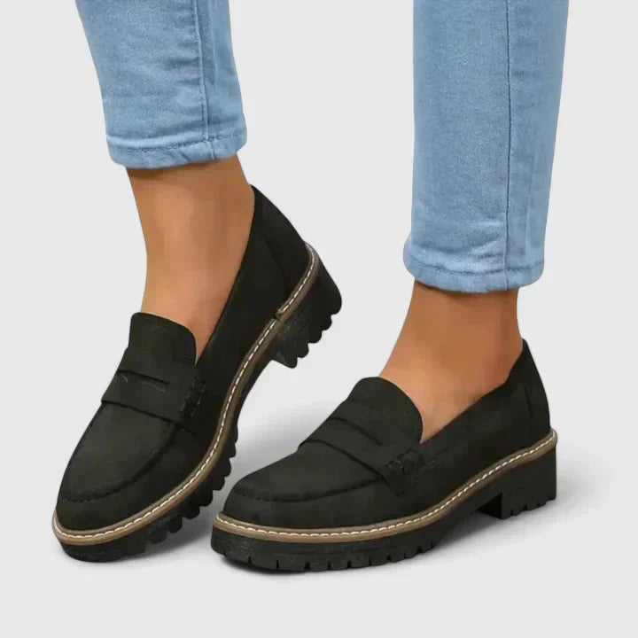 Clara | Classic Platform Loafers with Lug Sole