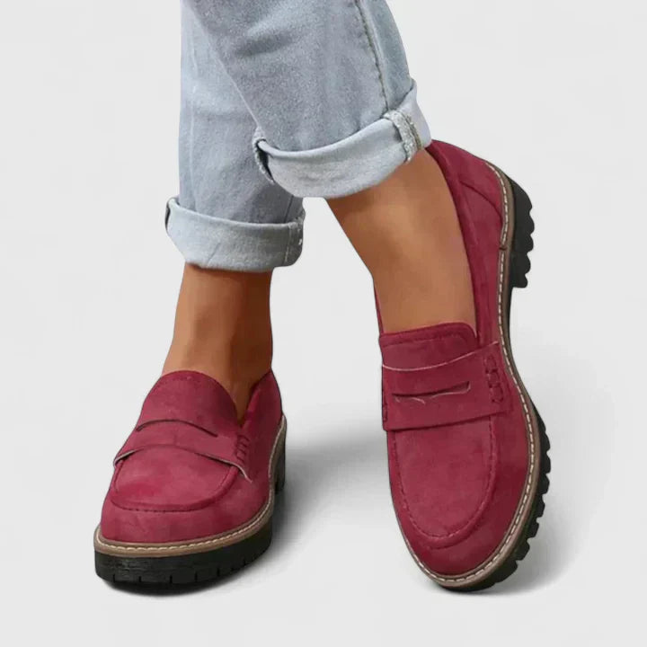 Clara | Classic Platform Loafers with Lug Sole