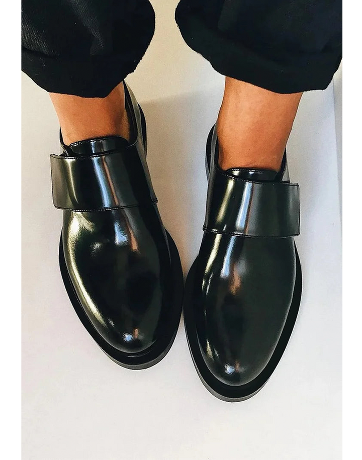 Clara | Classic Strap Loafers with Polished Finish