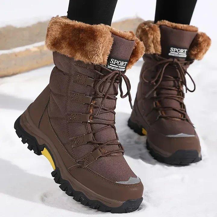 Claribel | Lace-Up Winter Boots with Plush Collar
