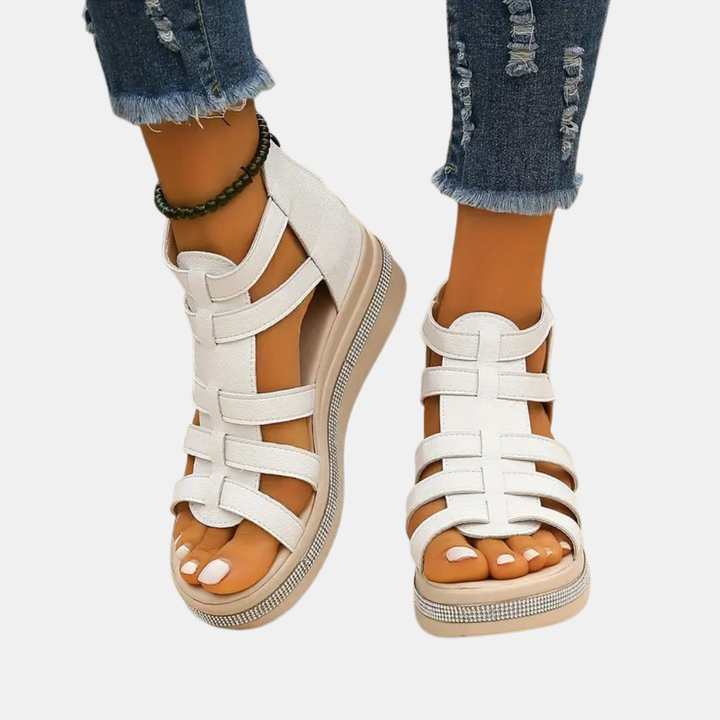 Clotilde | Platform Wedge Sandals with Strappy Design