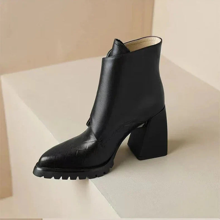 Clydene | Modern Ankle Boots with Block Heel