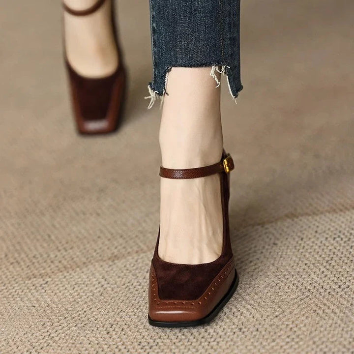 Constance | Vintage Square Toe Heels