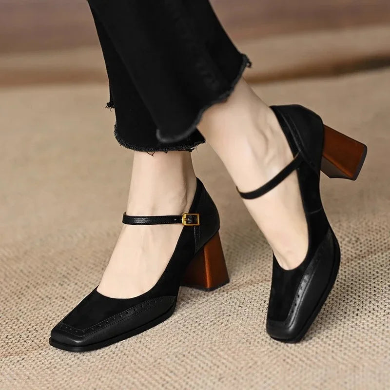 Constance | Vintage Square Toe Heels