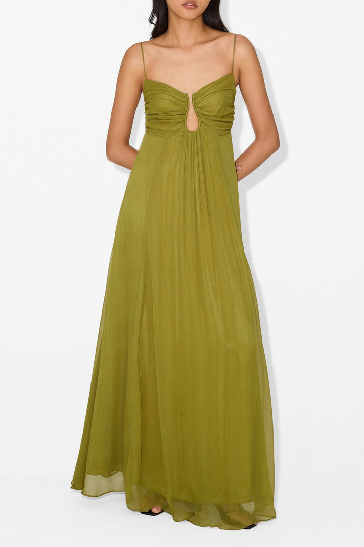 Cylmara | Elegant Maxi Dress with Front Cutout