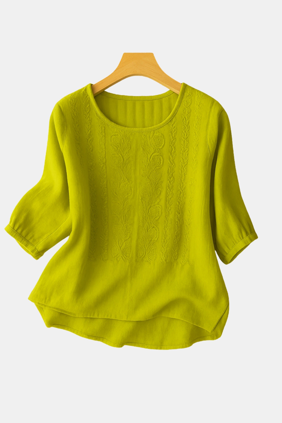 Cyralessa | Embroidered Blouse with Sheer Sleeves