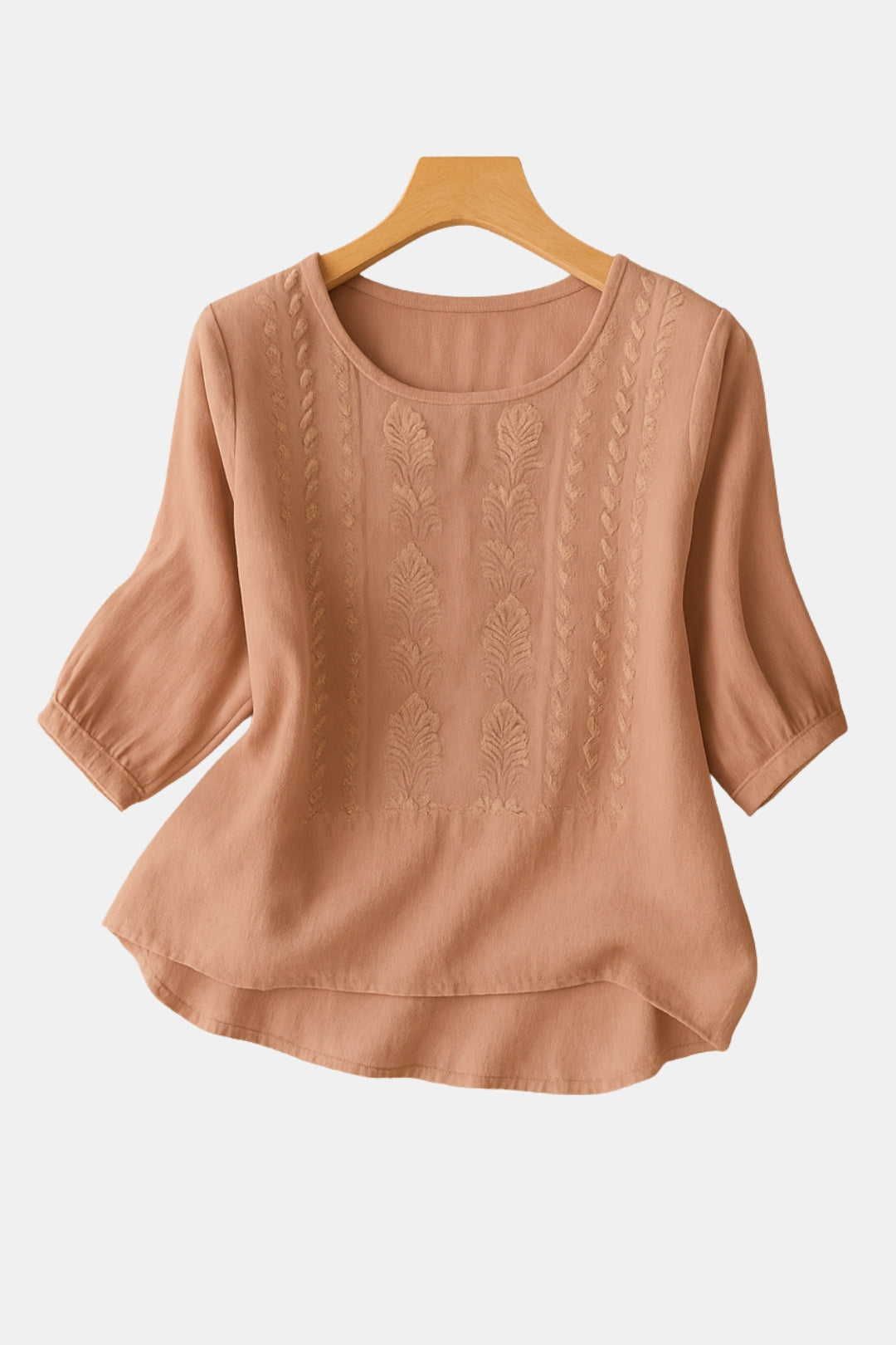 Cyralessa | Embroidered Blouse with Sheer Sleeves