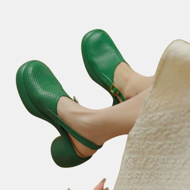 Cytherea | Chic Slingback Heels with Perforated Upper