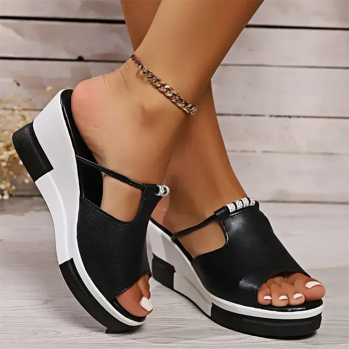 Damaris | Platform Wedge Sandals with Strap Detail