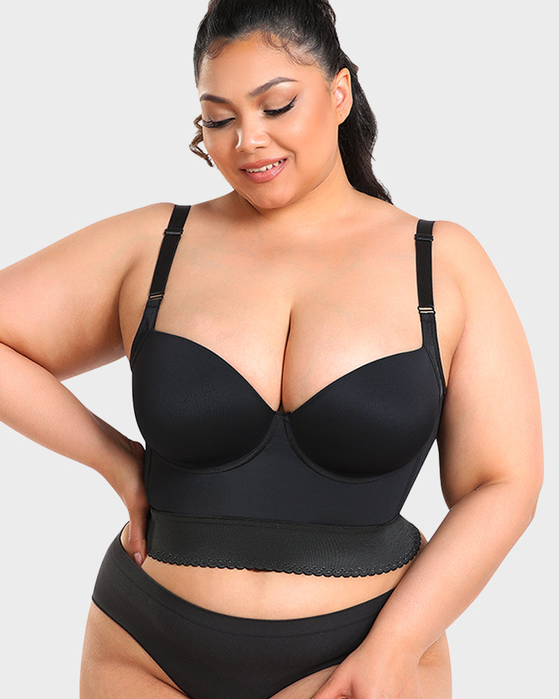 Danielle | Longline Push Up Bra With Wide Band