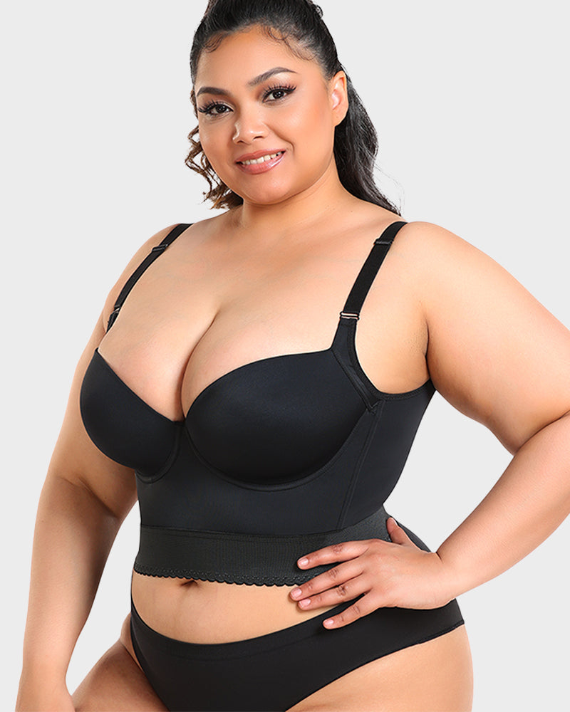 Danielle | Longline Push Up Bra With Wide Band