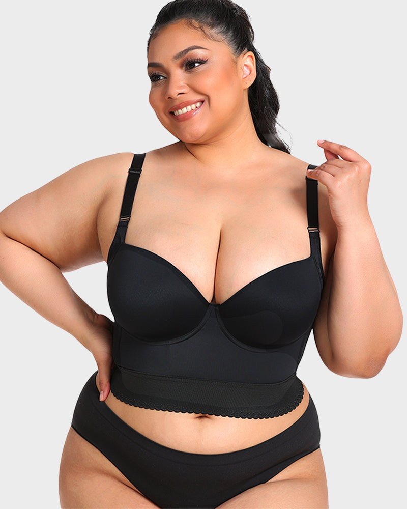 Danielle | Longline Push Up Bra With Wide Band