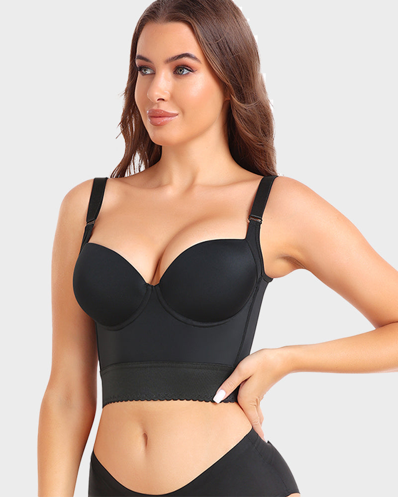 Danielle | Longline Push Up Bra With Wide Band