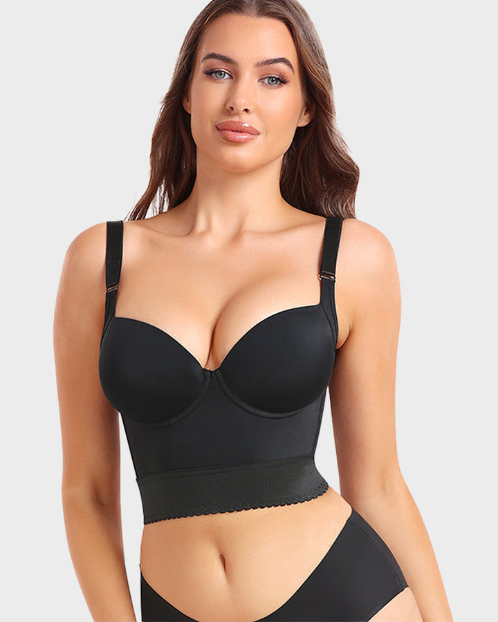 Danielle | Longline Push Up Bra With Wide Band