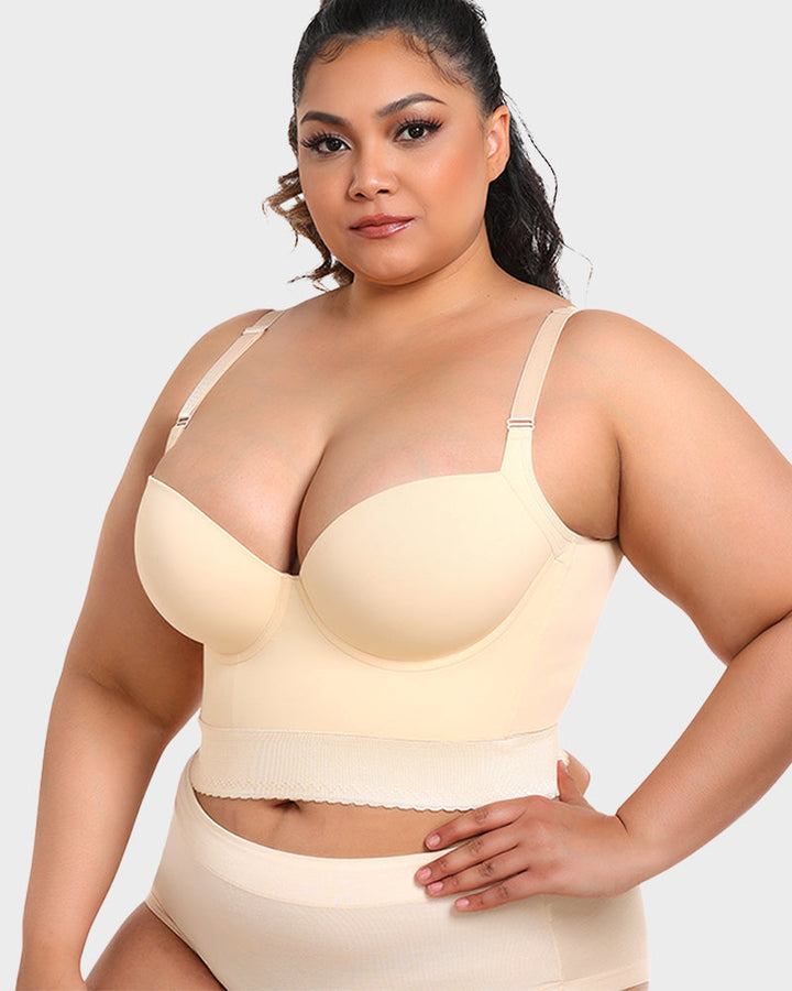 Danielle | Longline Push Up Bra With Wide Band
