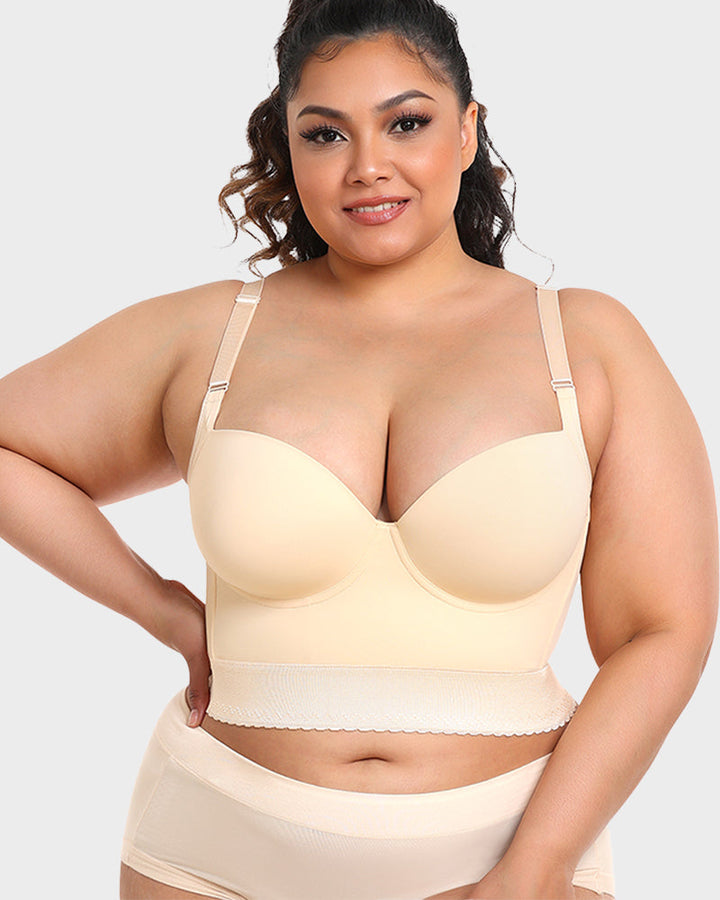 Danielle | Longline Push Up Bra With Wide Band