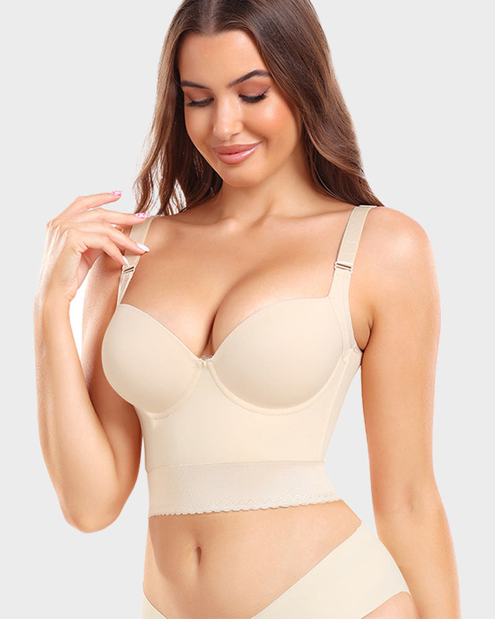 Danielle | Longline Push Up Bra With Wide Band