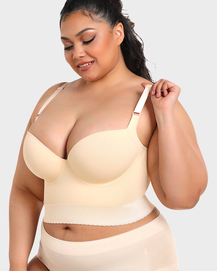 Danielle | Longline Push Up Bra With Wide Band