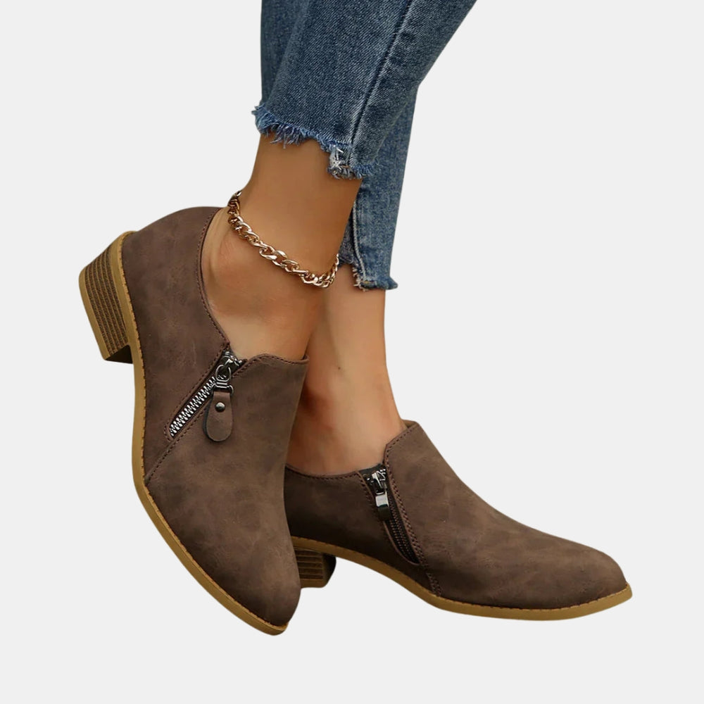 Danna | Refined Ankle Boots with Side Zipper