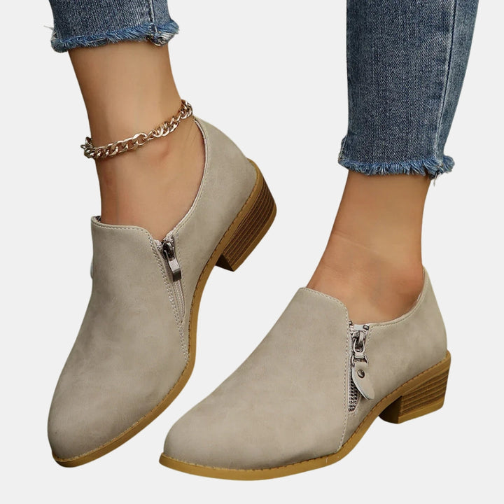 Danna | Refined Ankle Boots with Side Zipper