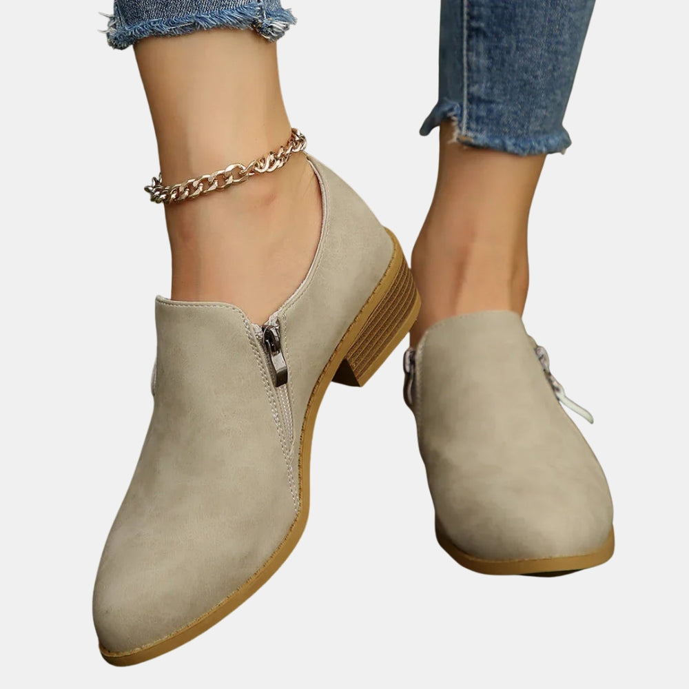 Danna | Refined Ankle Boots with Side Zipper