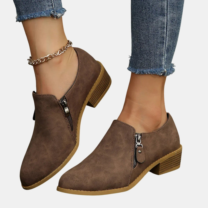 Danna | Refined Ankle Boots with Side Zipper