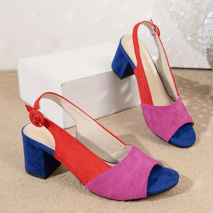 Daphne | Block Heel Sandals with Slingback Strap