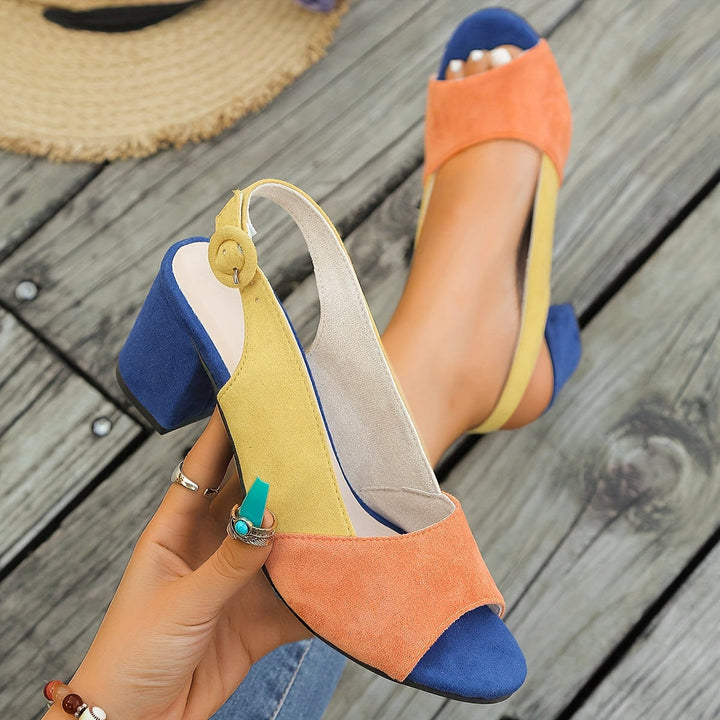 Daphne | Block Heel Sandals with Slingback Strap