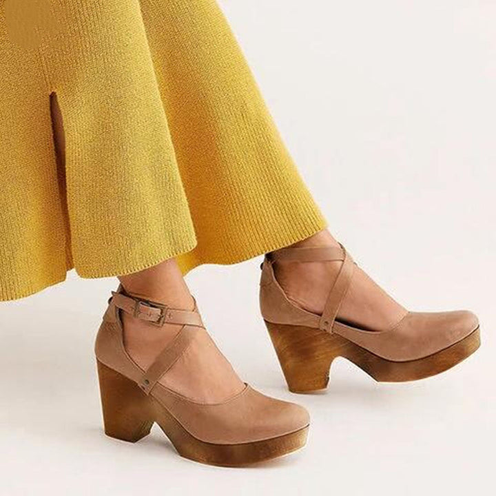 Daphne | Mary Jane Heels With Ankle Strap