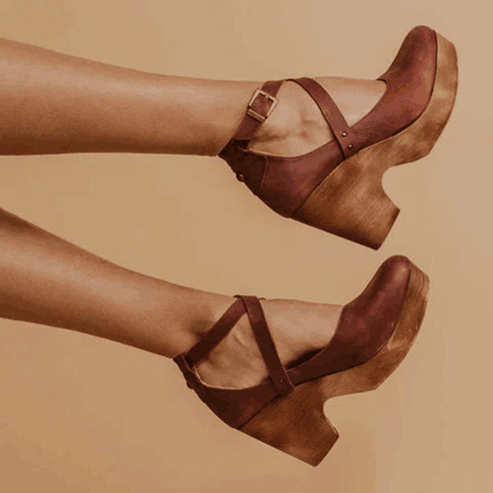 Daphne | Mary Jane Heels With Ankle Strap