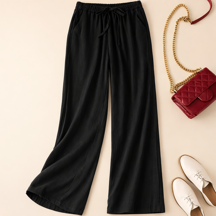 Daphne | Wide Leg Drawstring Pants with Elastic Waist