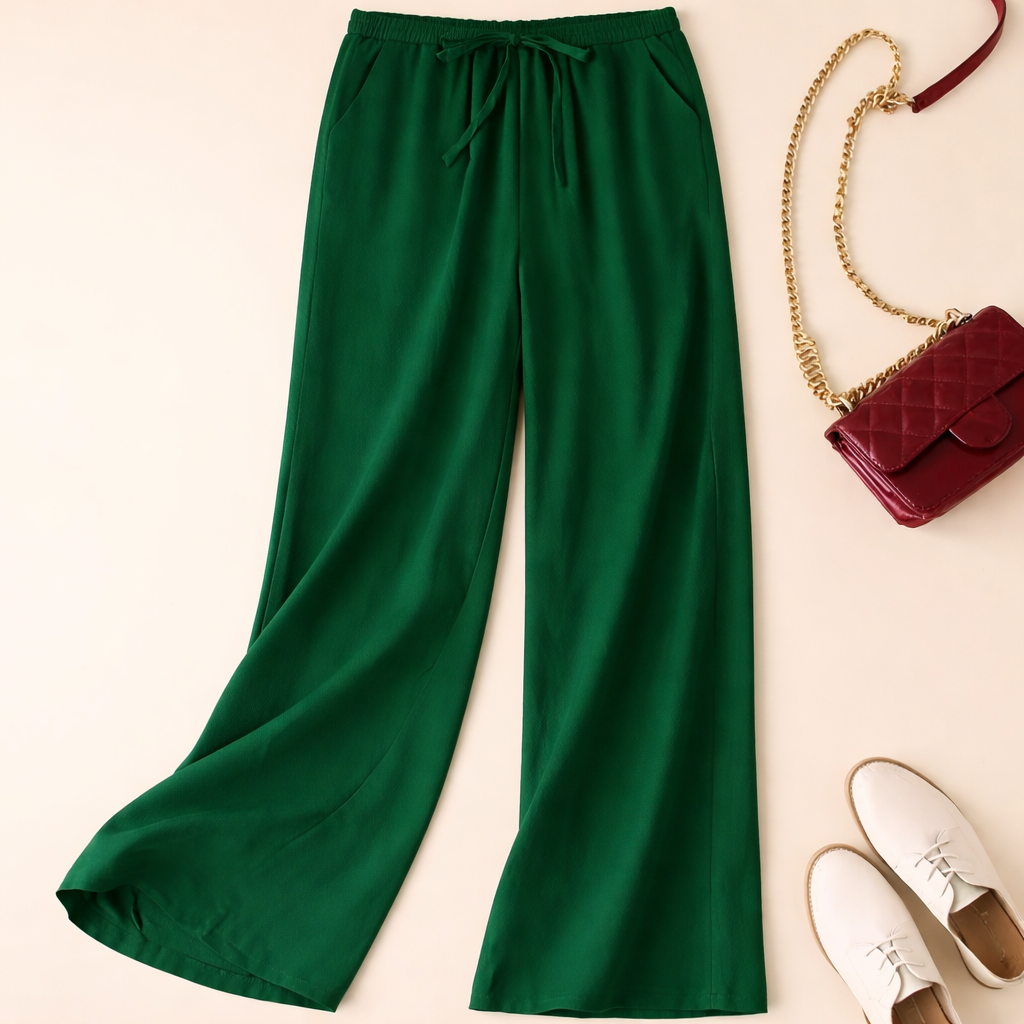 Daphne | Wide Leg Drawstring Pants with Elastic Waist