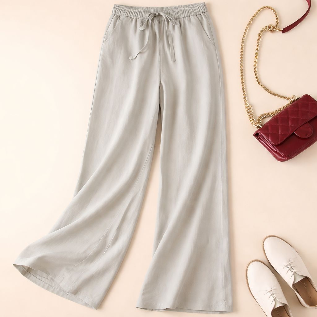 Daphne | Wide Leg Drawstring Pants with Elastic Waist